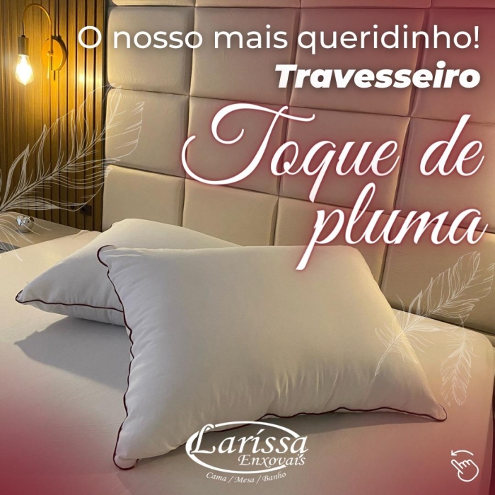 Travesseiro Toque de Pluma Suporte Alto Premium 300 fios 100% fibra plumada 50cmx70cm - Imagem 4