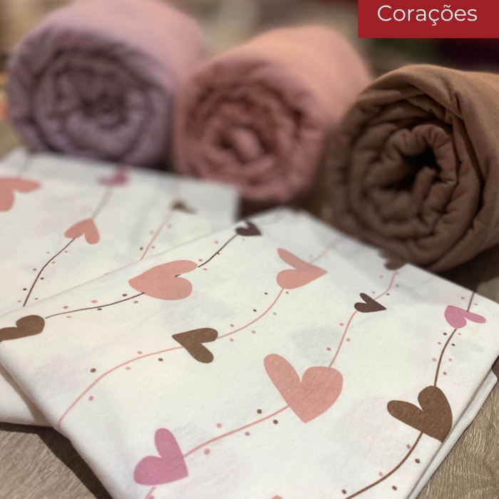 Kit Edredom Casal 6 peças Malha 100% algodão – Coleção Lovers - Imagem 2
