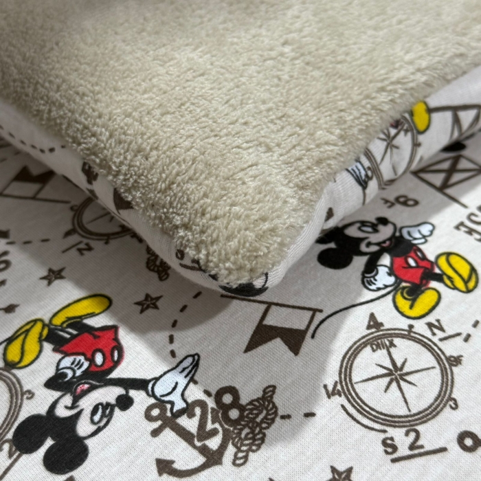 Cobredom Solteiro Malha com Plush Infantil Mickey Dupla Face – Coleção Mickey - Imagem 4