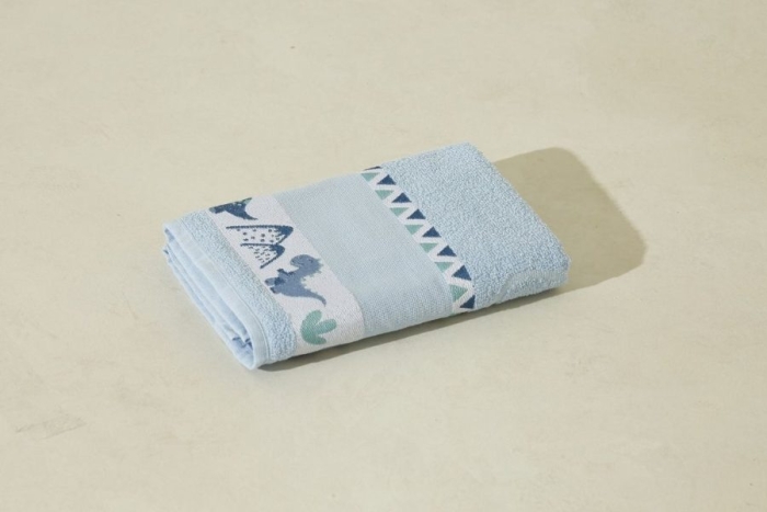 Toalha de Banho Infantil Menino Dinos Jacquard 100% Algodão - Imagem 3
