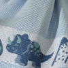 Toalha de Banho Infantil Menino Dinos Jacquard 100% Algodão