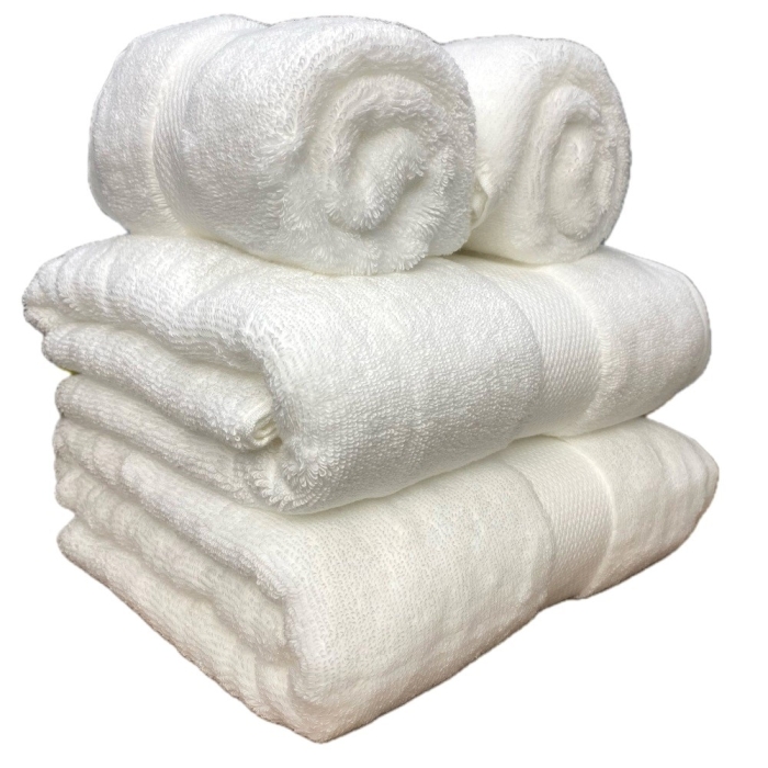 Kit Toalha De Banho e Rosto Macia Branca Super Soft Zero Twist