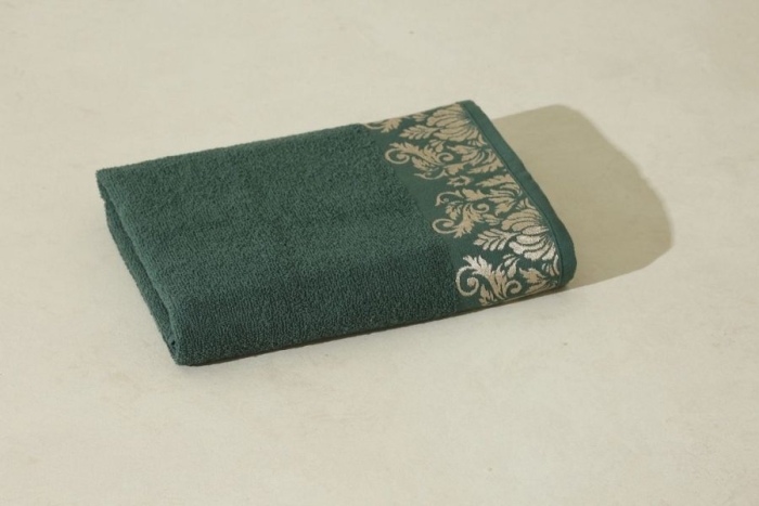 Toalha de Banho Verde 330g Bordado Viena 100% Algodão