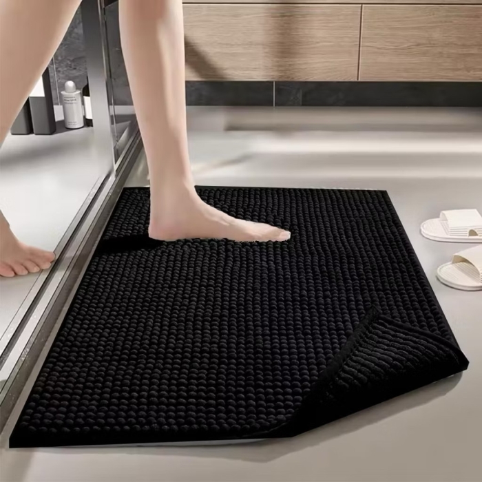 Tapete Avulso Preto PopCorn Antiderrapante 40x60