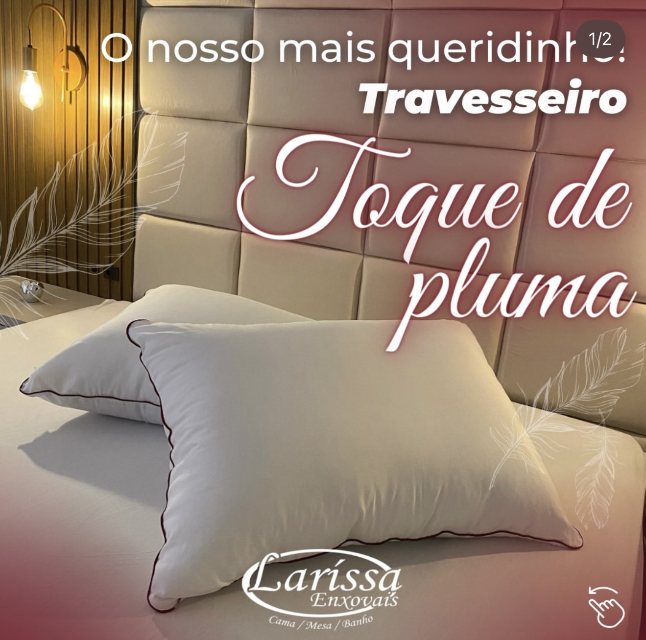 Travesseiro Toque de Pluma 300 Fios 100% Fibra Siliconizada