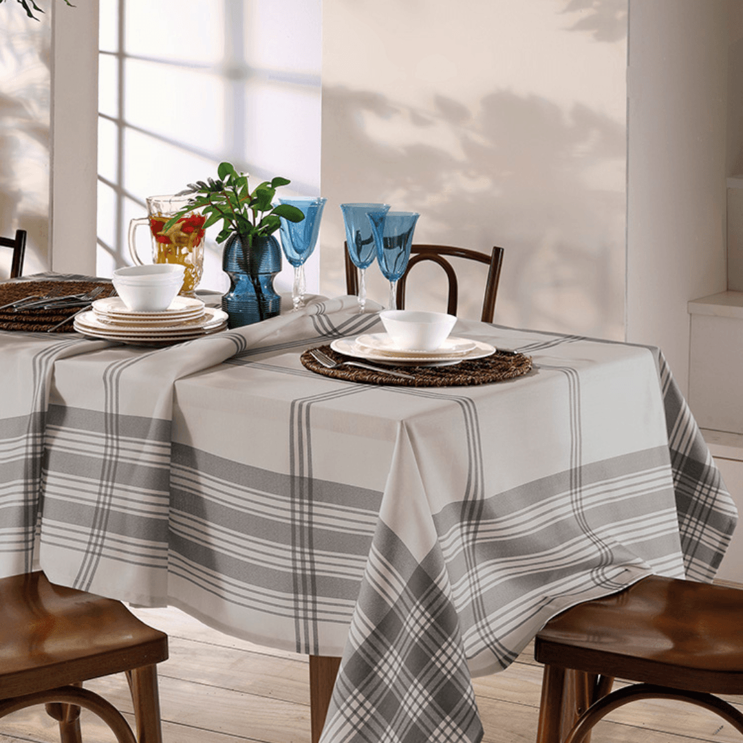Toalha De Mesa 8 Lugares 1,60x2,70 Dohler Clean Listras - Imagem 2