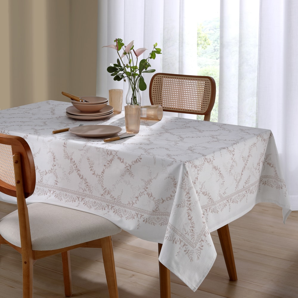 Toalha De Mesa 6 Lugares 1,40x2,10 Dohler Clean Iris