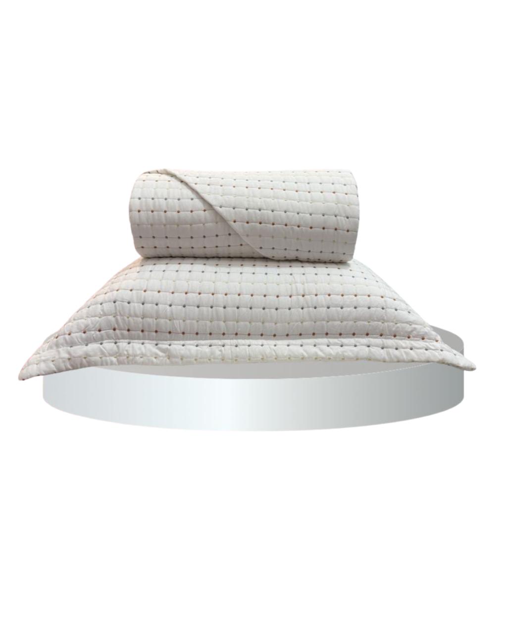 Kit Colcha Artigiana Branco Jolitex Queen 2,40x,2,60 - Imagem 4