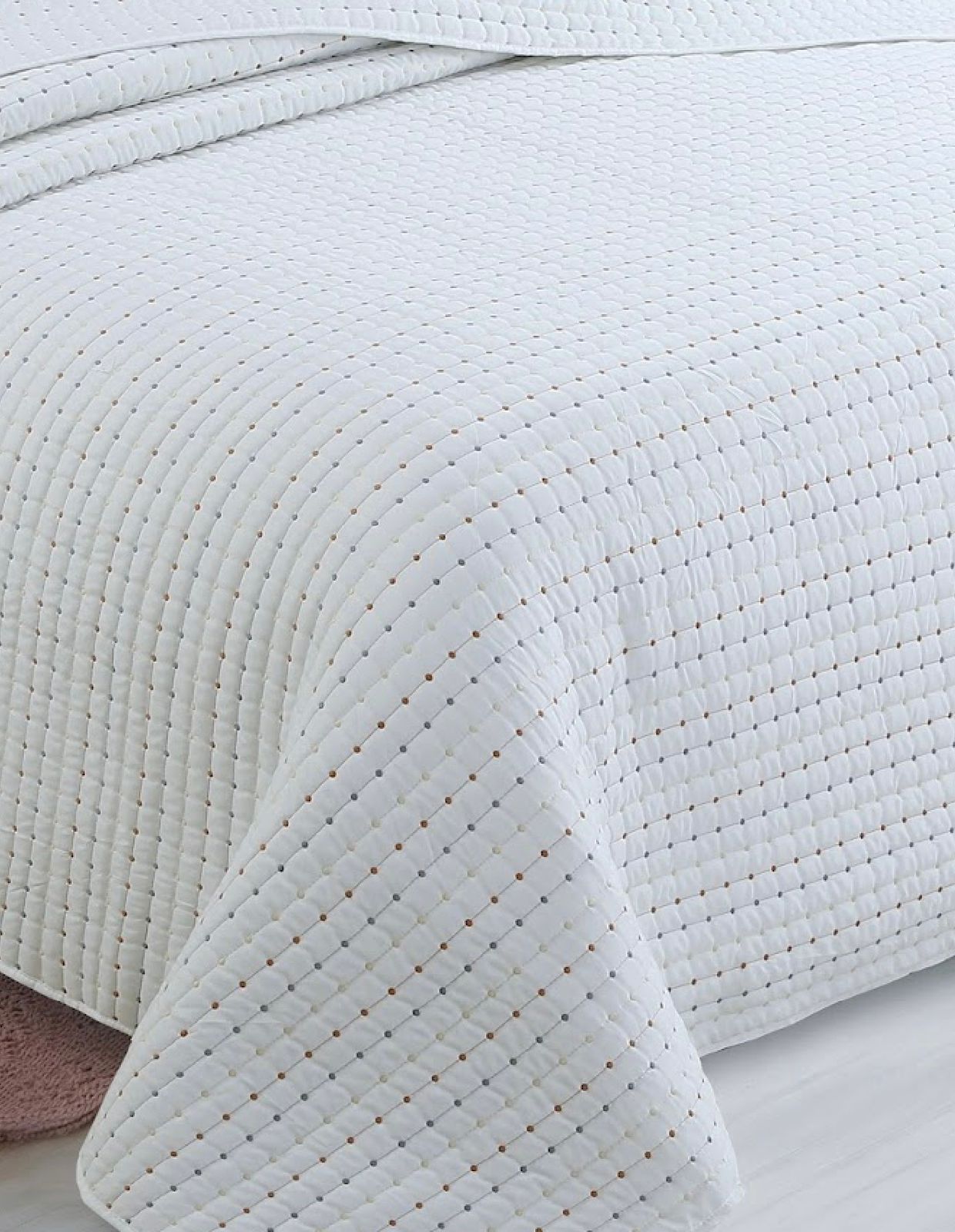 Kit Colcha Artigiana Branco Jolitex Queen 2,40x,2,60 - Imagem 3